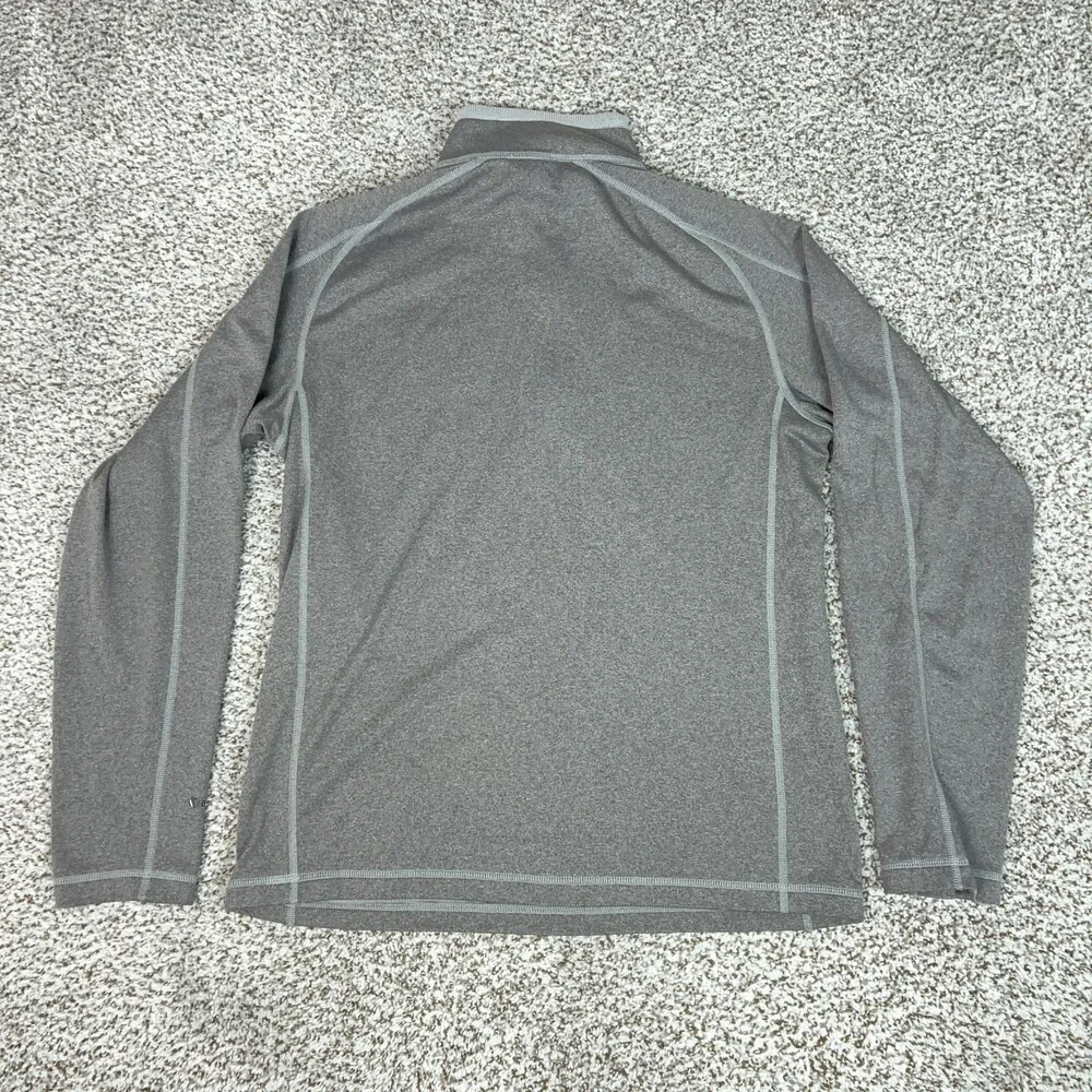 North Face Pullover Mens Medium Gray Quarter Zip Long Sleeve Athletic Hiking Top